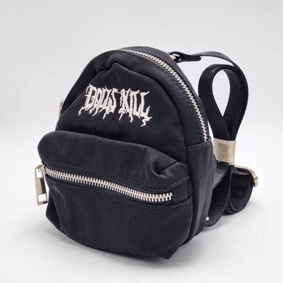 Dolls Kill Embroidered Logo Micro Mini Backpack NEW - Picture 2 of 9
